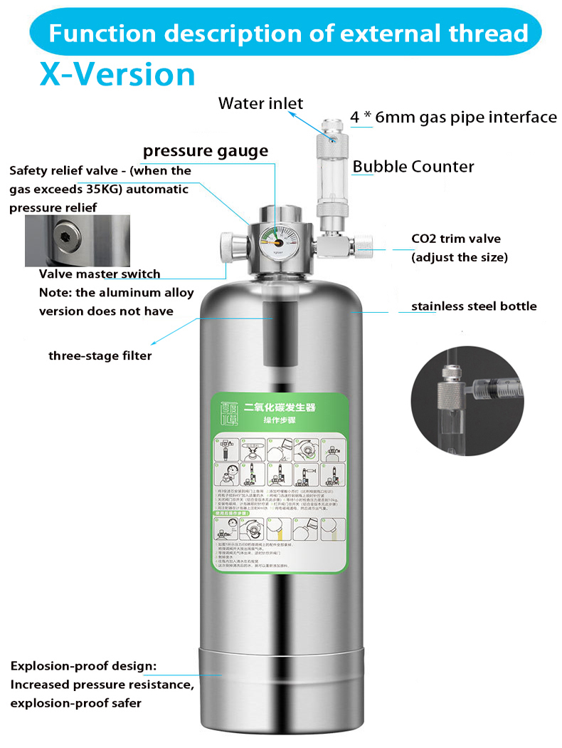5L Aquarium CO2 Generator CO2  - Aquarium Liquid Carbon recension och pris