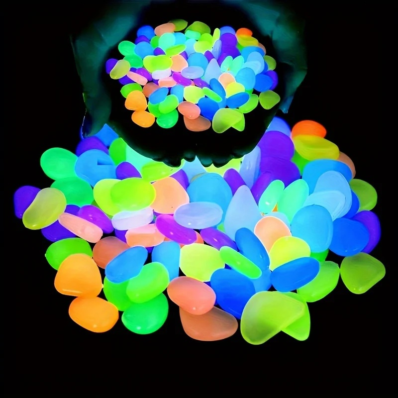 50-200pcs Glow in The Dark Peb - Plant Aquarium Pot recension och pris